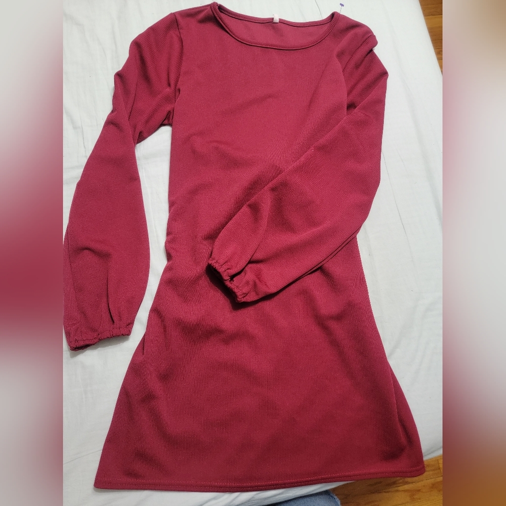 Burgundy dress